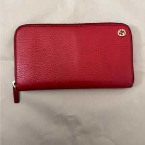 Gucci Red Leather Wallet